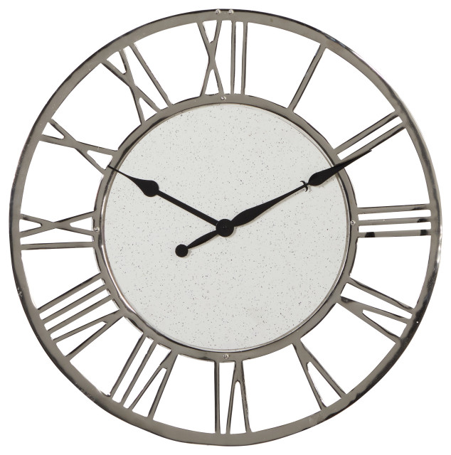Contemporary White Marble Wall Clock 67789 Contemporary Wall Clocks