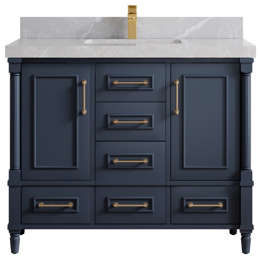 Aberdeen Bathroom Vanity, 36" Right Offset Traditional Bathroom