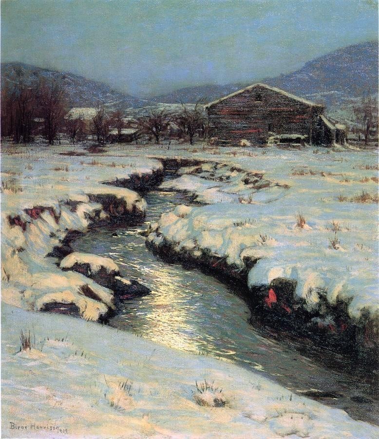 Lowell Birge Harrison Woodstock Meadows In Winter Gallery Wrap Canvas Traditional Prints And Posters By Art Megamart