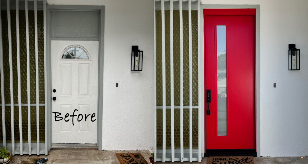 Entryway - transitional entryway idea in Orange County