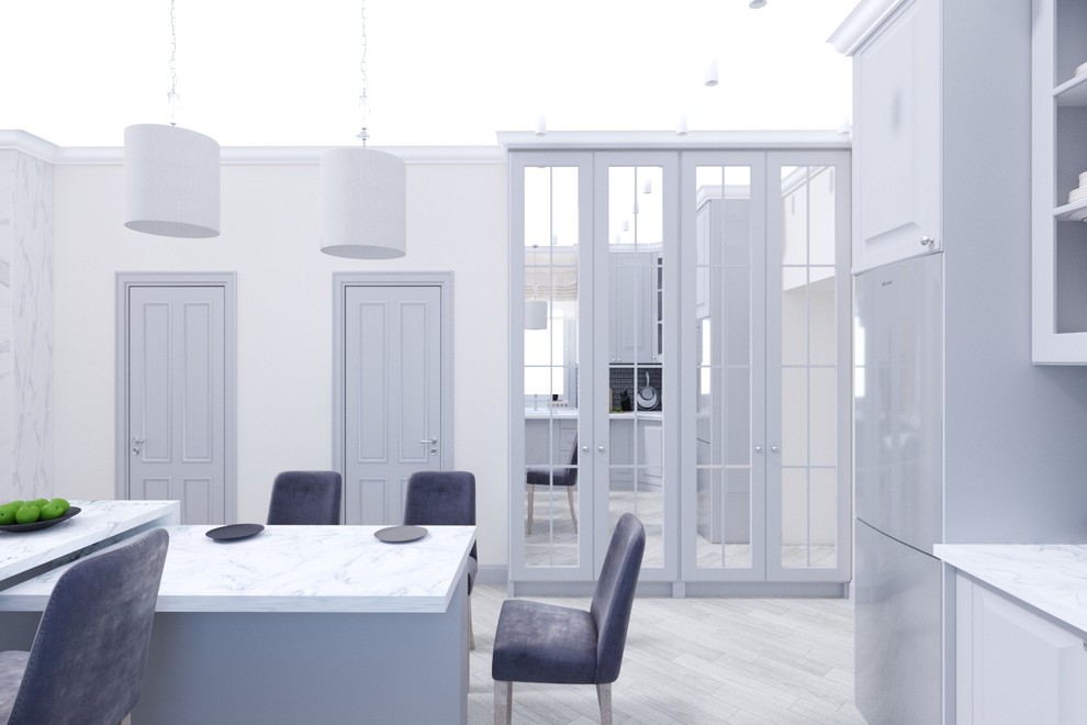 кухня гостиная в стиле классическом стиле