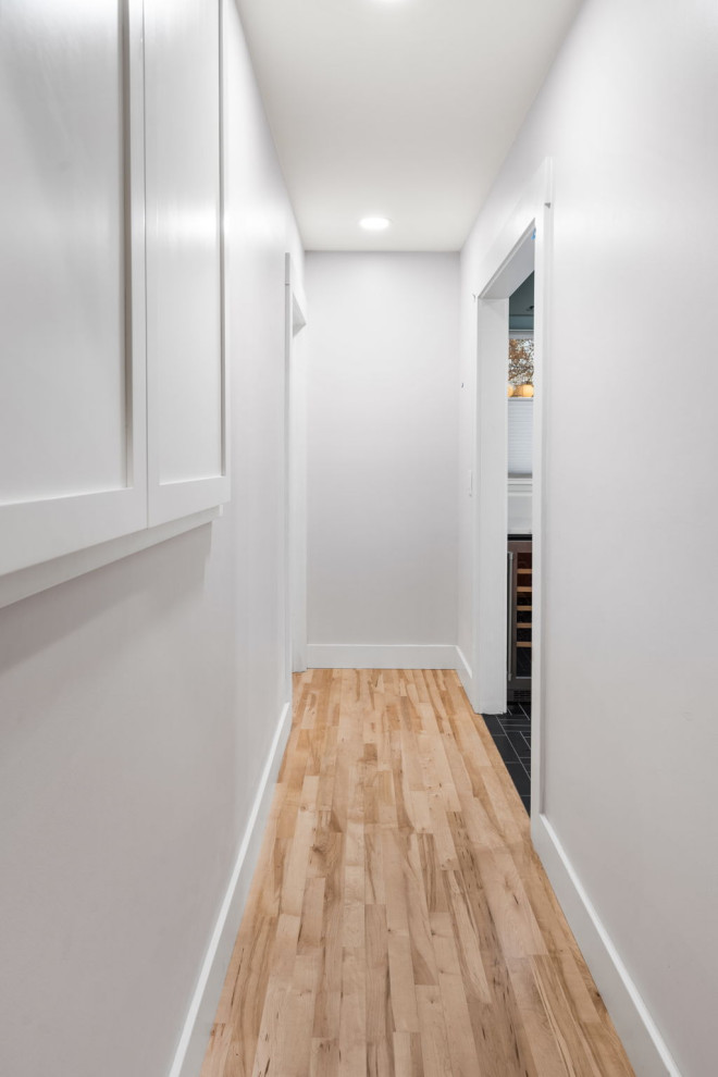 Hallway with Linen Storage Remodel