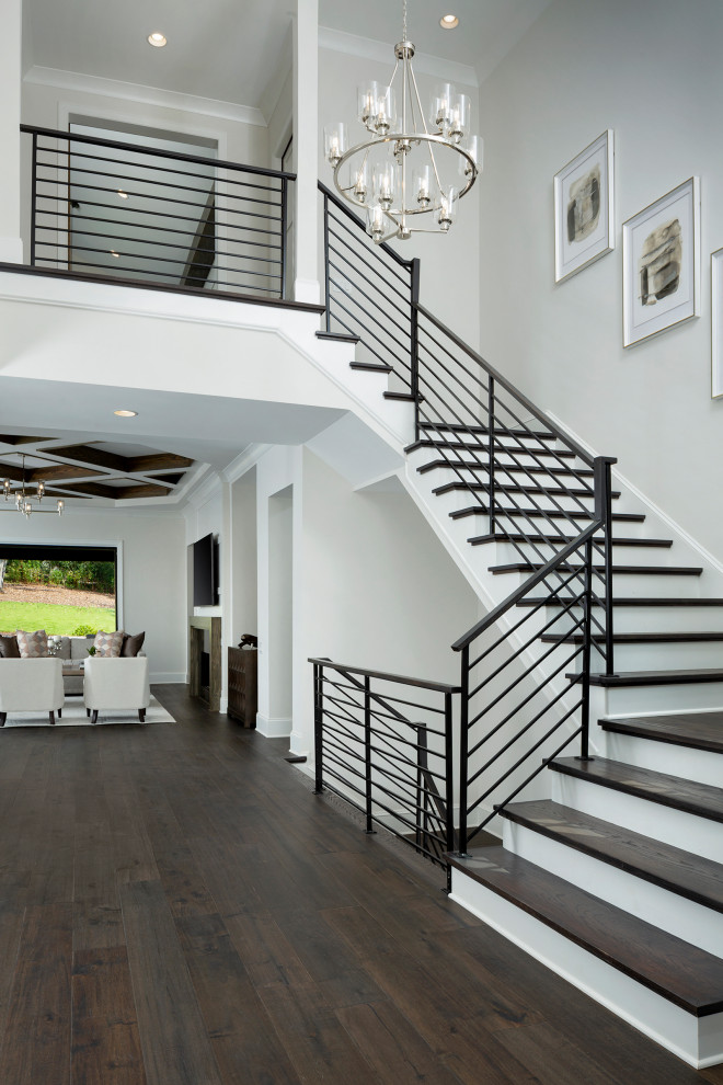 Photo of a transitional staircase in Tampa.