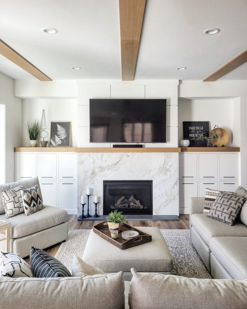 Design ideas for a transitional living room in Grand Rapids.