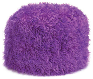 Fuzzy Ottoman Pouf - Contemporary - Footstools And Ottomans - by All J