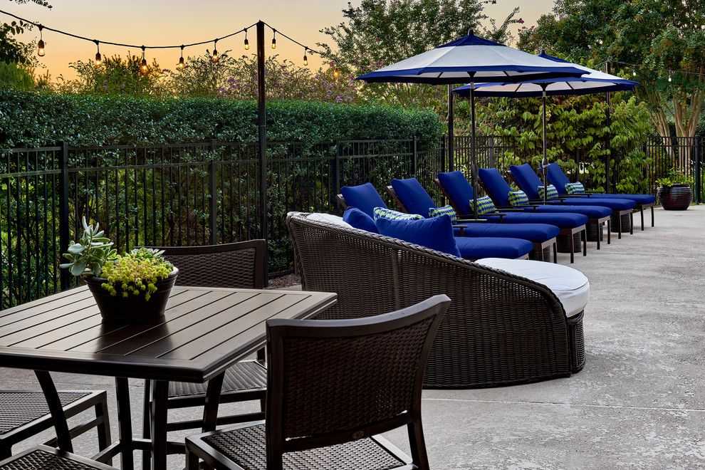 Pool - large transitional backyard custom-shaped and concrete pool idea in DC Metro