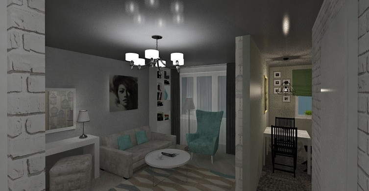 "Всё в одном" -  проект однокомнатной квартиры