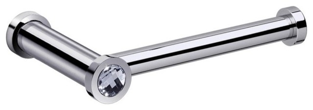 Wall Mounted Gold Br Toilet Roll Holder With Black Crystal Chromed Br Toilet Roll Holder With White Crystal