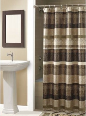 Croscill Portland 54-Inch x 78-Inch Shower Curtain in Bronze