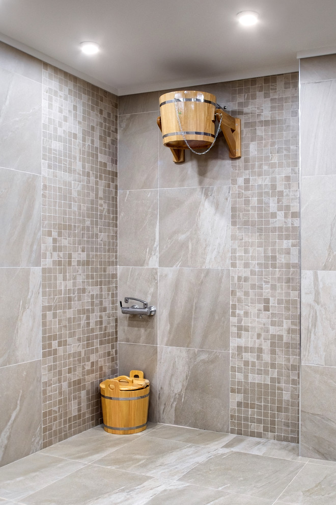 Банный комплекс с сауной, кедровой бочкой и бассейном