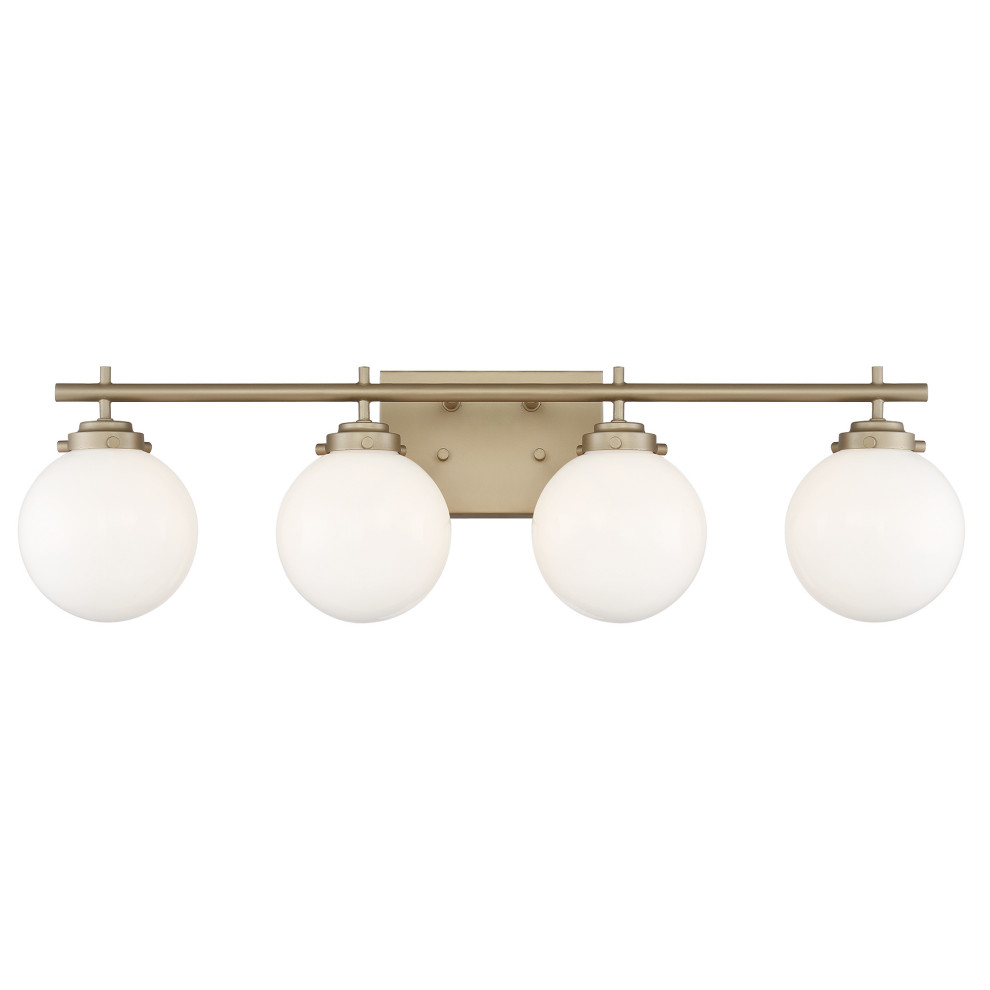 Modern Globe 4 Light Vanity Light Contemporary Bathroom Vanity