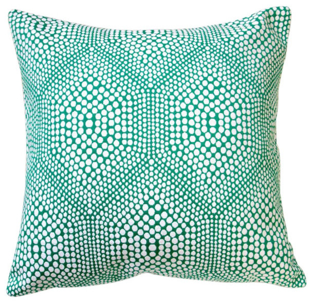High End Green Bubbly Modern Geometric Accent 20x20 Throw Pillow