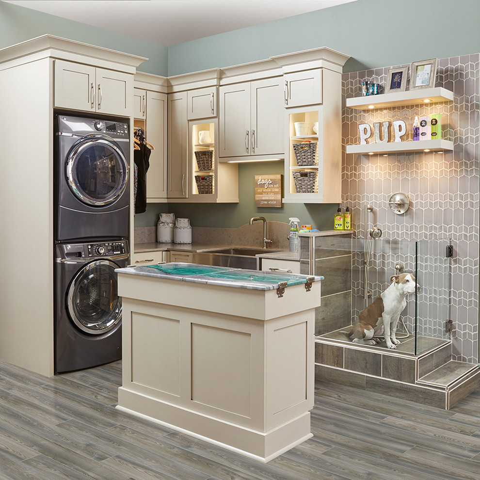 This is an example of a transitional laundry room in Birmingham.