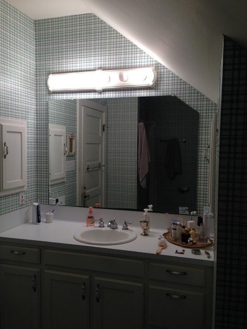How To Paint Over Old Bathroom Cabinets old bathroom with a sloped ceiling How To Paint Over Old Bathroom Cabinets old bathroom with a sloped ceiling