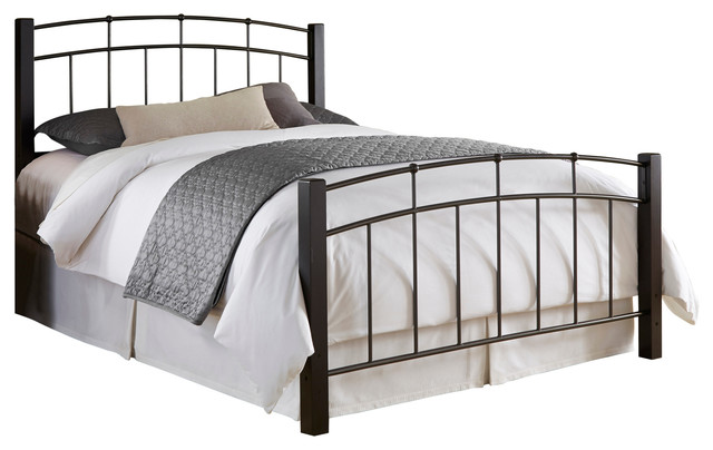 Scottsdale Complete Bed With Metal Duo Panels And Dark Espresso Metal Duo Panels And Dark Espresso
