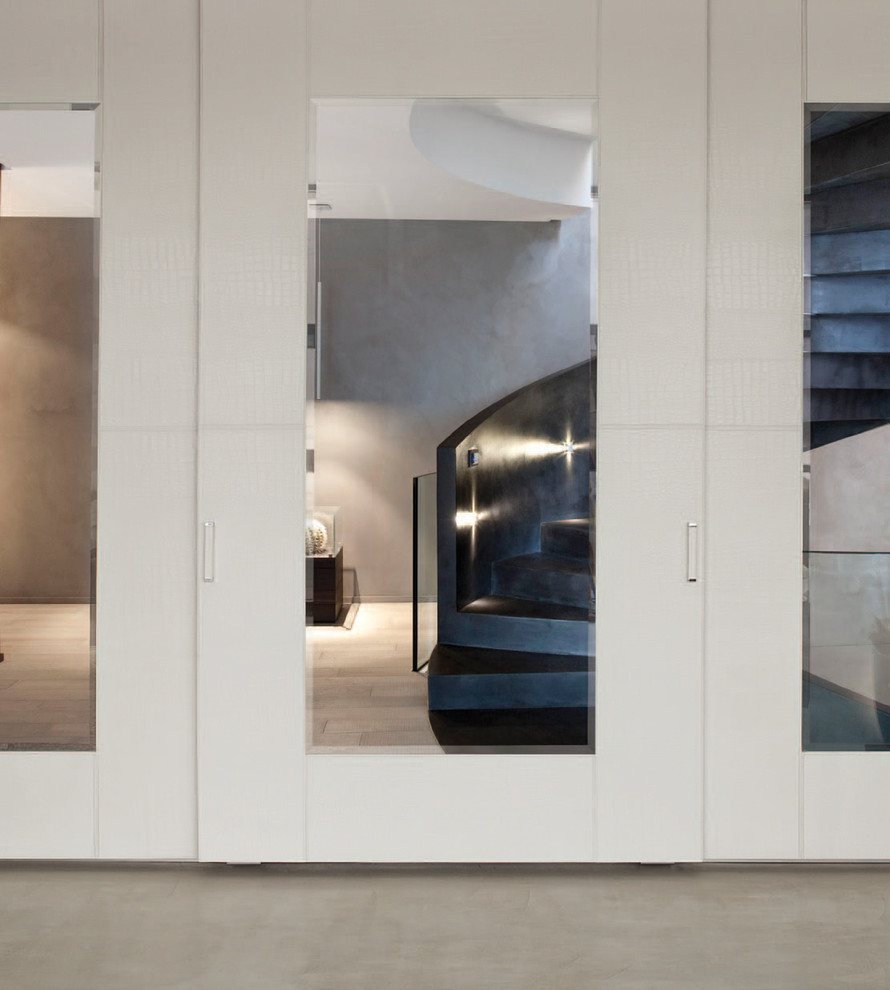 Design ideas for a large modern foyer in Brisbane.
