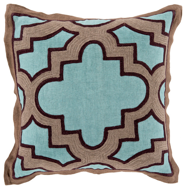 Maze Pillow 18x18x4 Mediterranean Decorative Pillows By Surya