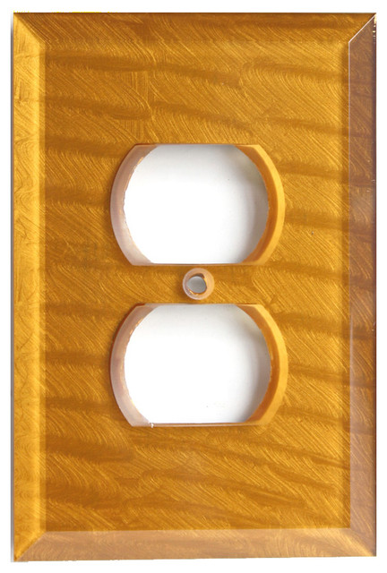 Glass Outlet Cover Deep Gold