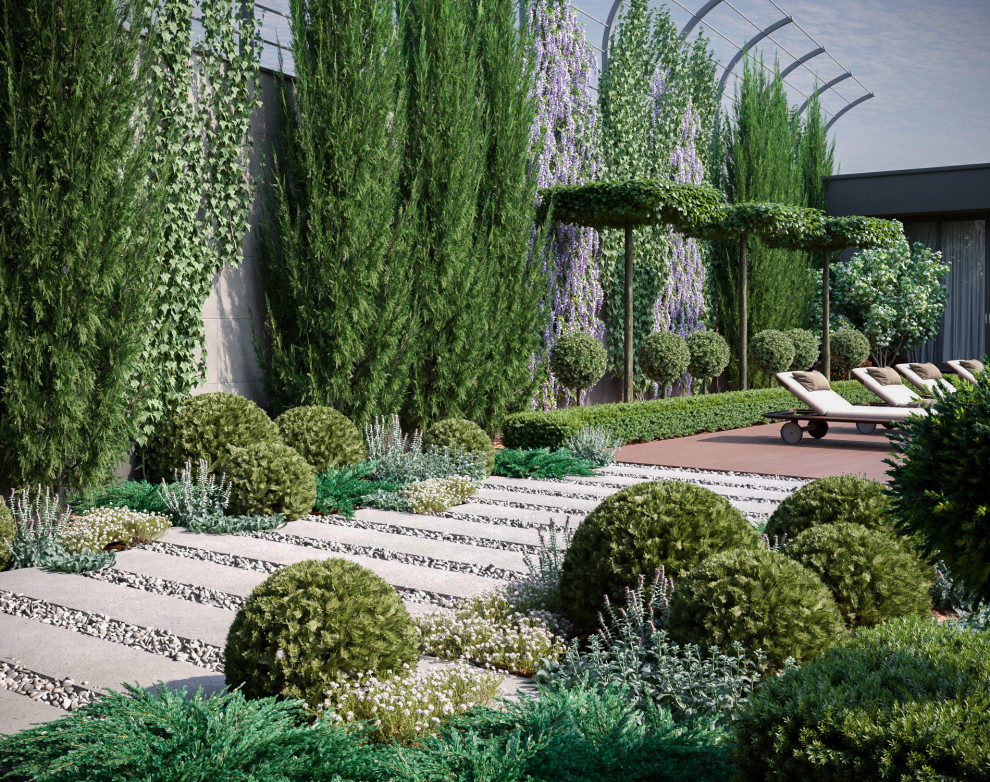 Проект благоустройства территории частного дома.