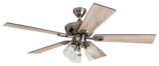 Prominence Home 51647 52 Inch Dorsey Smart Ceiling Fan With Light And Remote Bronze