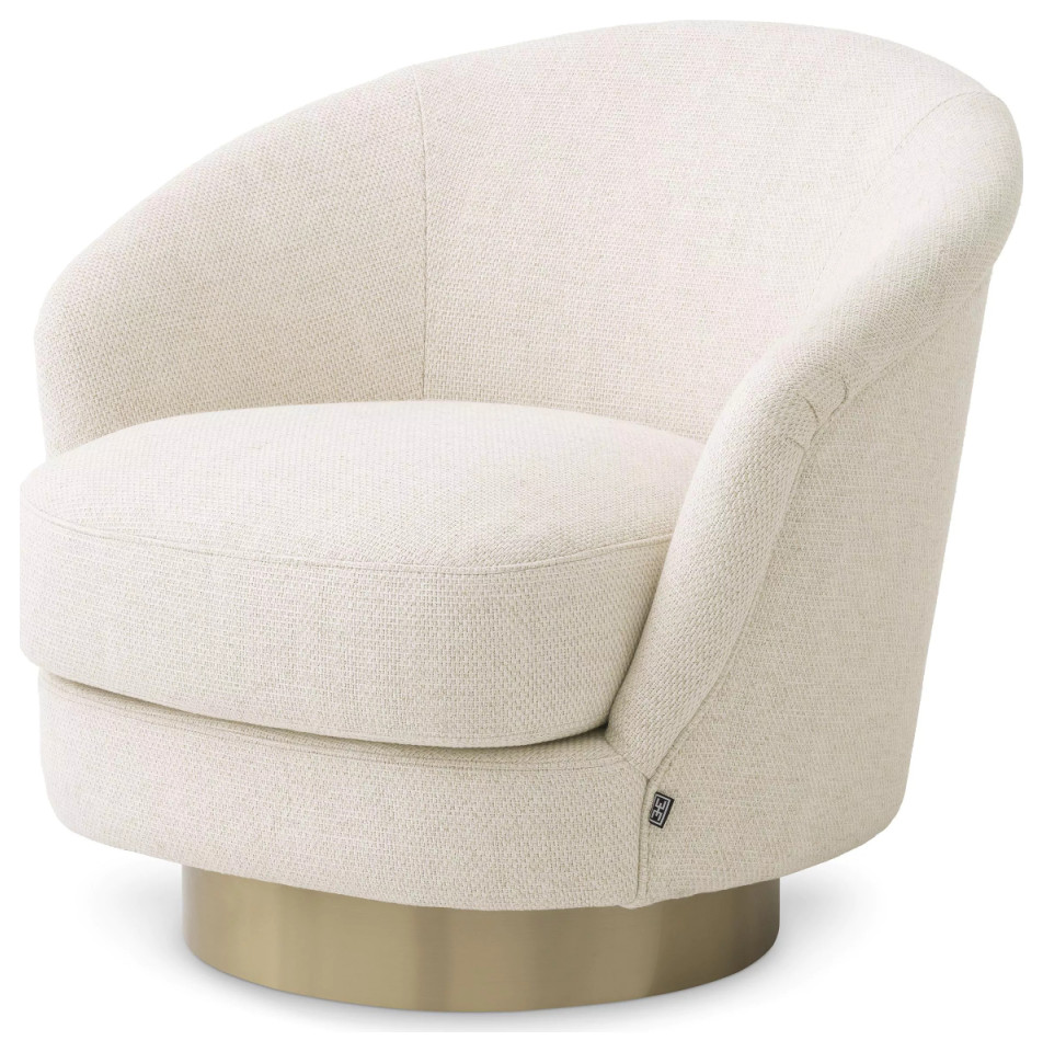 Cream Sloped Swivel Chair | Eichholtz Cervo