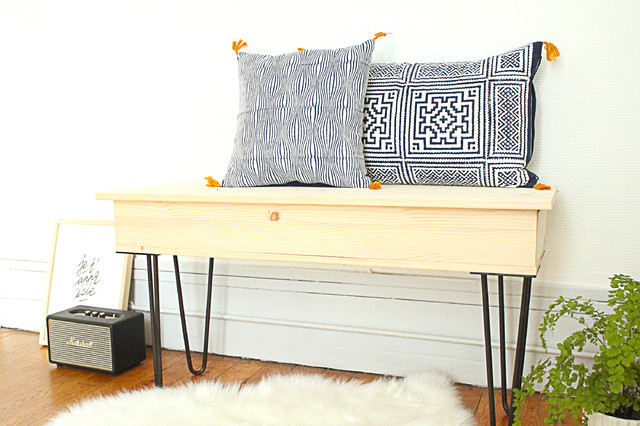 Diy Fabriquer Un Banc Coffre Sur Hairpin Legs