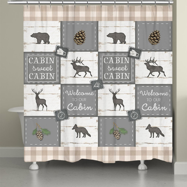 Cabin Living Shower Curtain - Rustic - Shower Curtains - by Laural Home ...