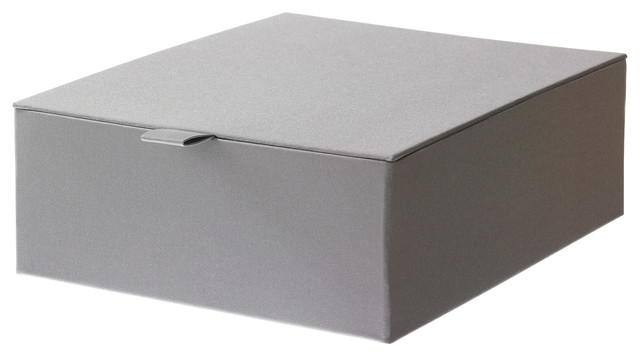 Pallra Box with Lid, Gray