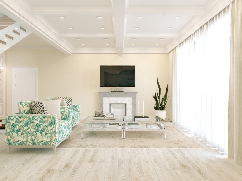 Визуализация гостиной для частного дома