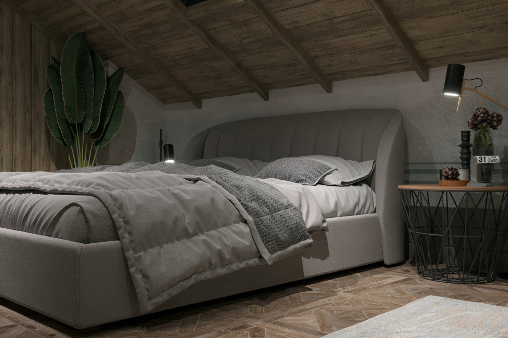 Загородный дом в Царевщине, интерьер в стиле лофт