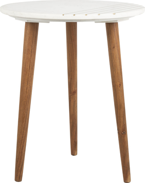 Valerie Marble Accent Table Midcentury Side Tables And End Tables