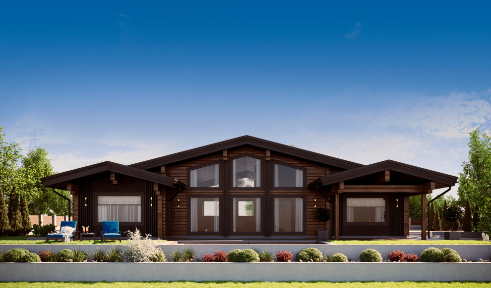 Брусовой одноэтажный  дом