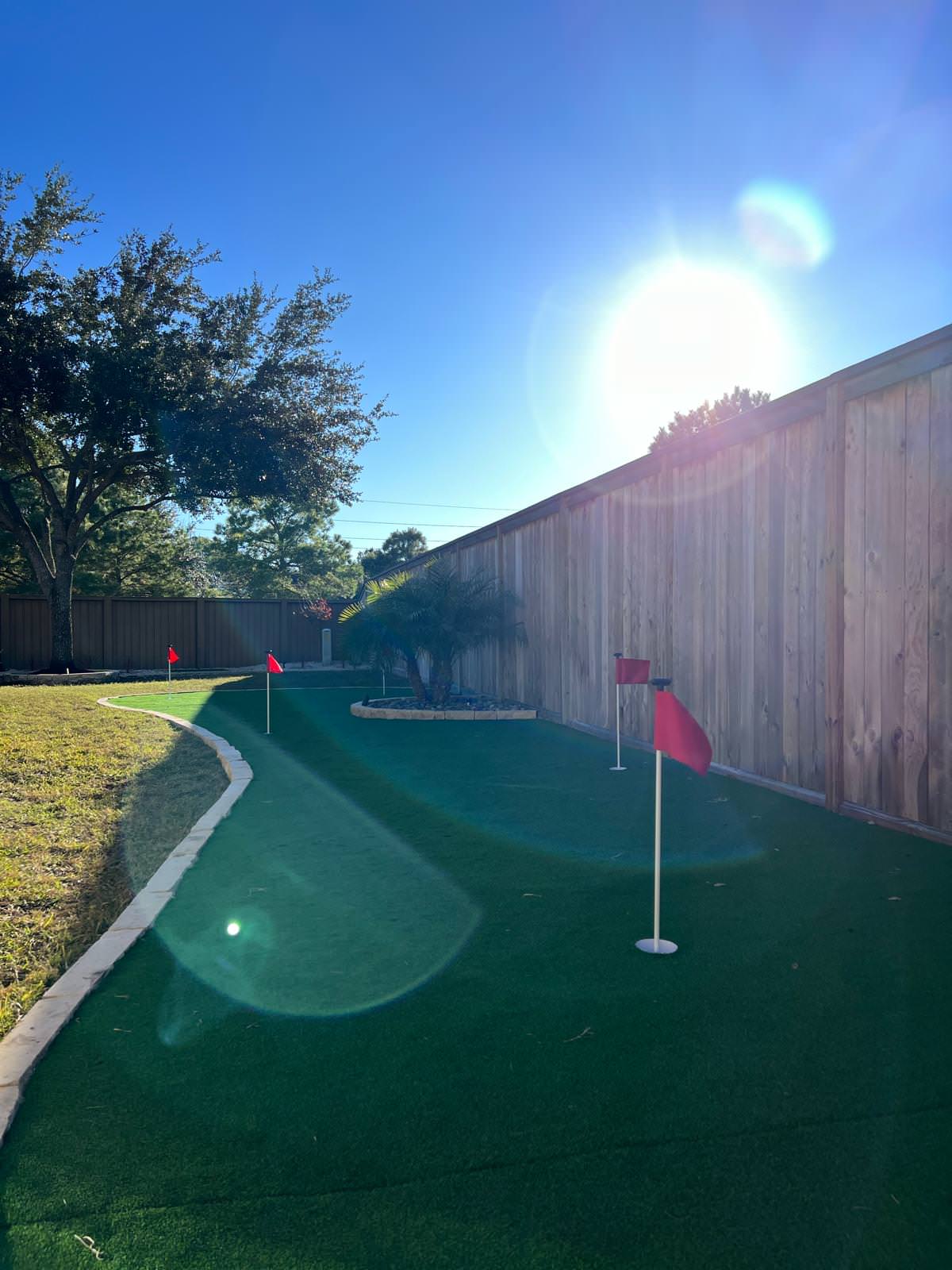 Putting Green, Backyard Paradise and Front yard Makeover in Fulshear!