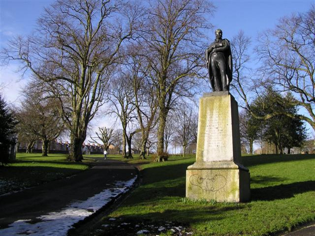 Rev George Walker statue at Brooke Park near to Londonderry County Borough, Derry, Creggan, Clooney Park and Foyle Hill, Ireland