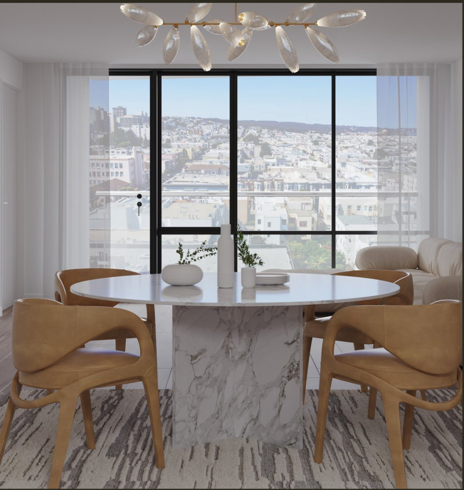 Mid-sized minimalist dining room photo in Los Angeles
