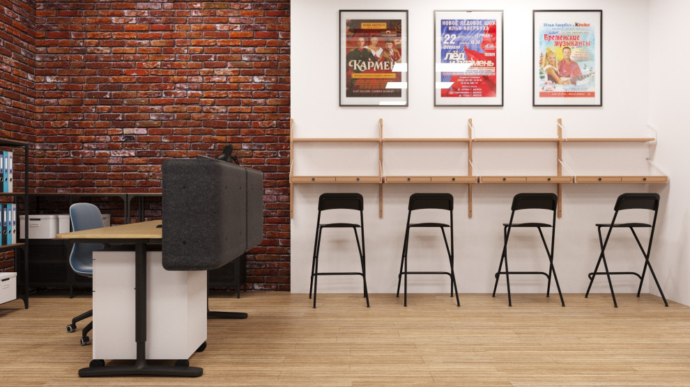 Дизайн интерьера офиса Продюсерской компании "Илья Авербух" в Лужниках.