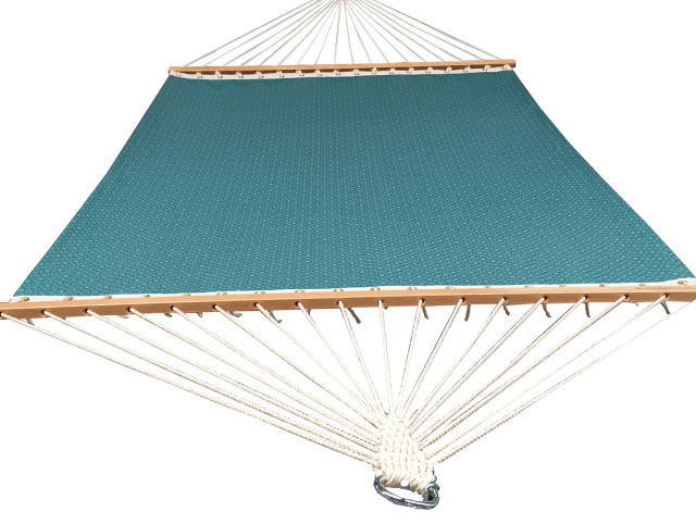 Poolside | Lake Hammock With 3-Beam Stand, Light Blue Patterns