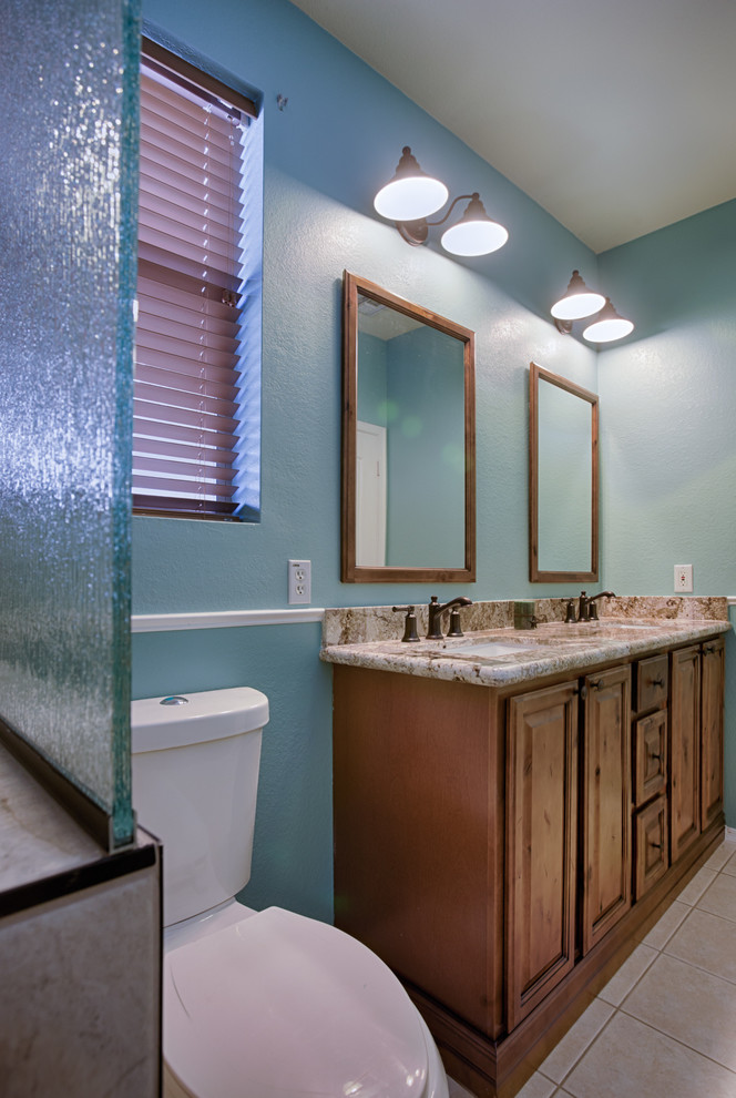 Example of a transitional bathroom design in Phoenix