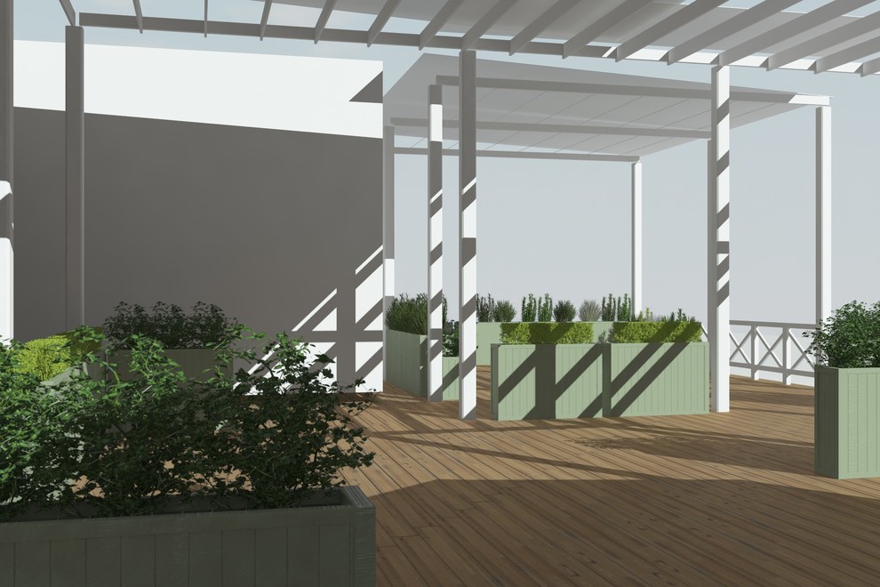 Ресторан "Бохо" олимпийский парк -озеленение кашпо