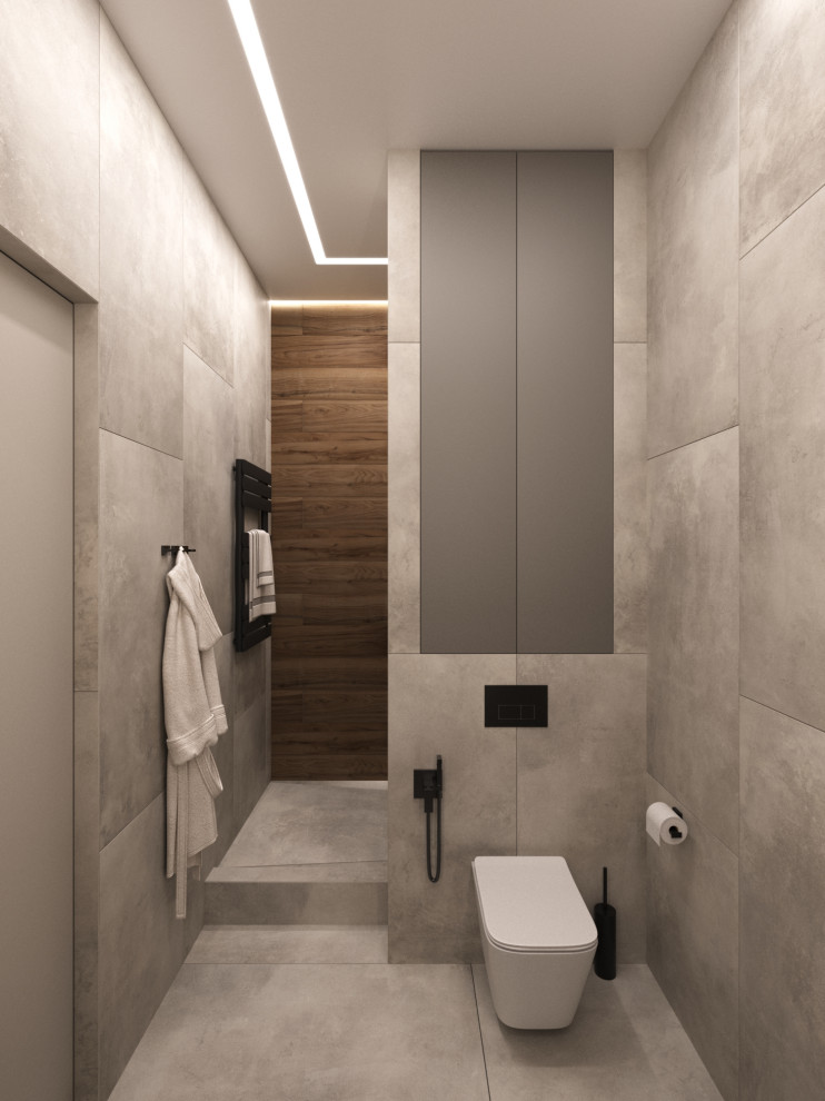 Дизайн интерьера квартиры 77 м2 с 2-мя санузлами и гардеробной