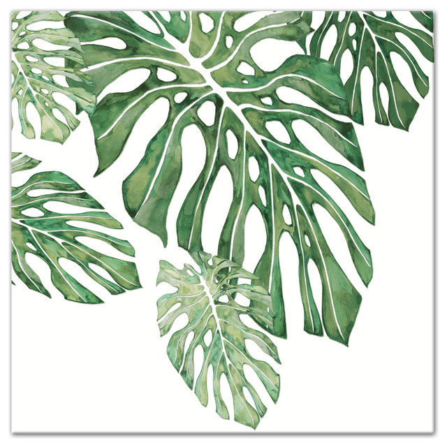 Green Tropical Leaves Wall Art - Tropical - Prints And Posters - by