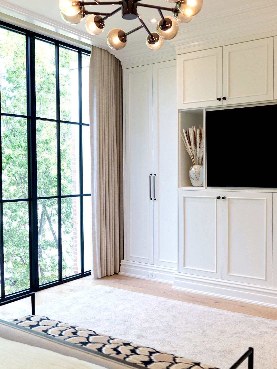 Primary bedroom, millwork closets
