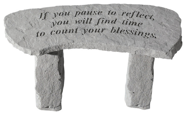 Decorative Bench If You Pause Contemporary Garden Statues