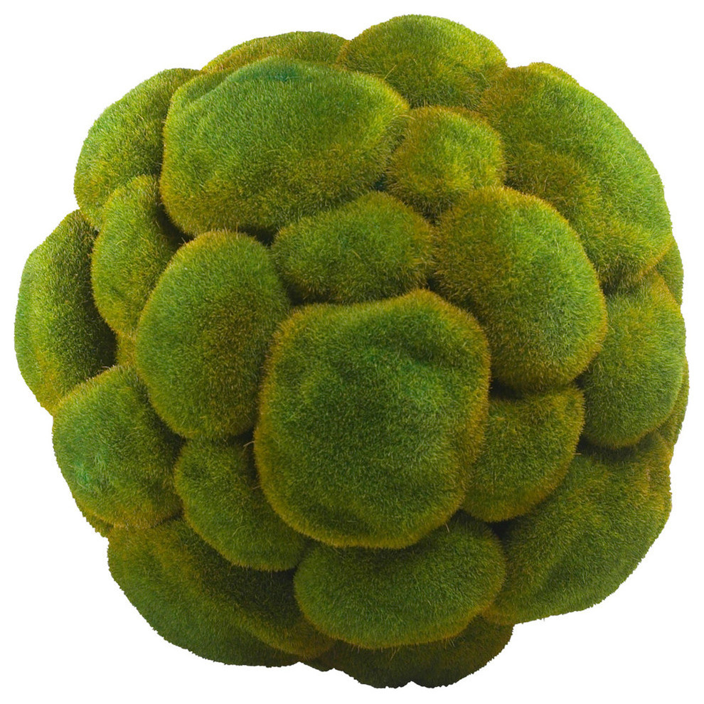 Medium Moss Sphere Contemporary Artificial Plants And Trees by