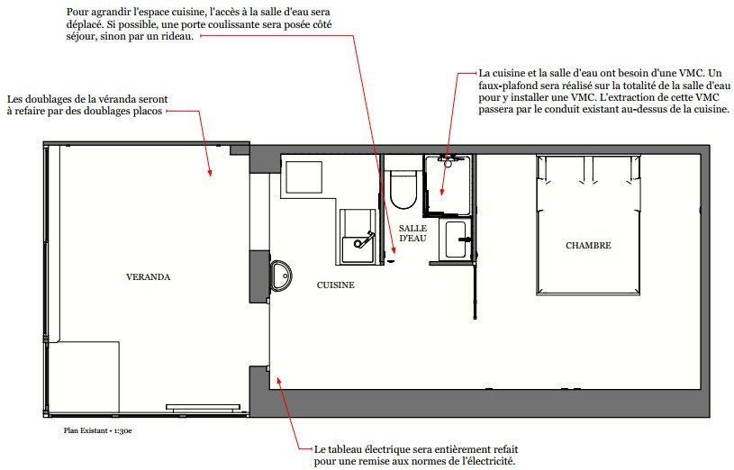 Exemple d'esquisse en plan