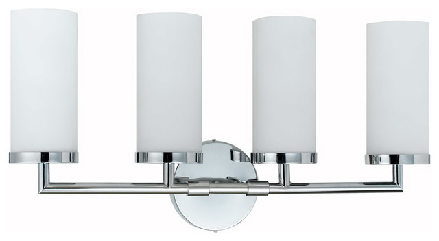 Bathroom Vanity 4 Light Fixture With Chrome Finish Metal Material