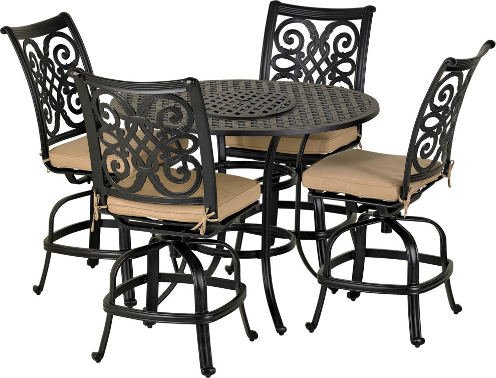 Venice 5Piece Counter Set Mediterranean Outdoor Pub And Bistro