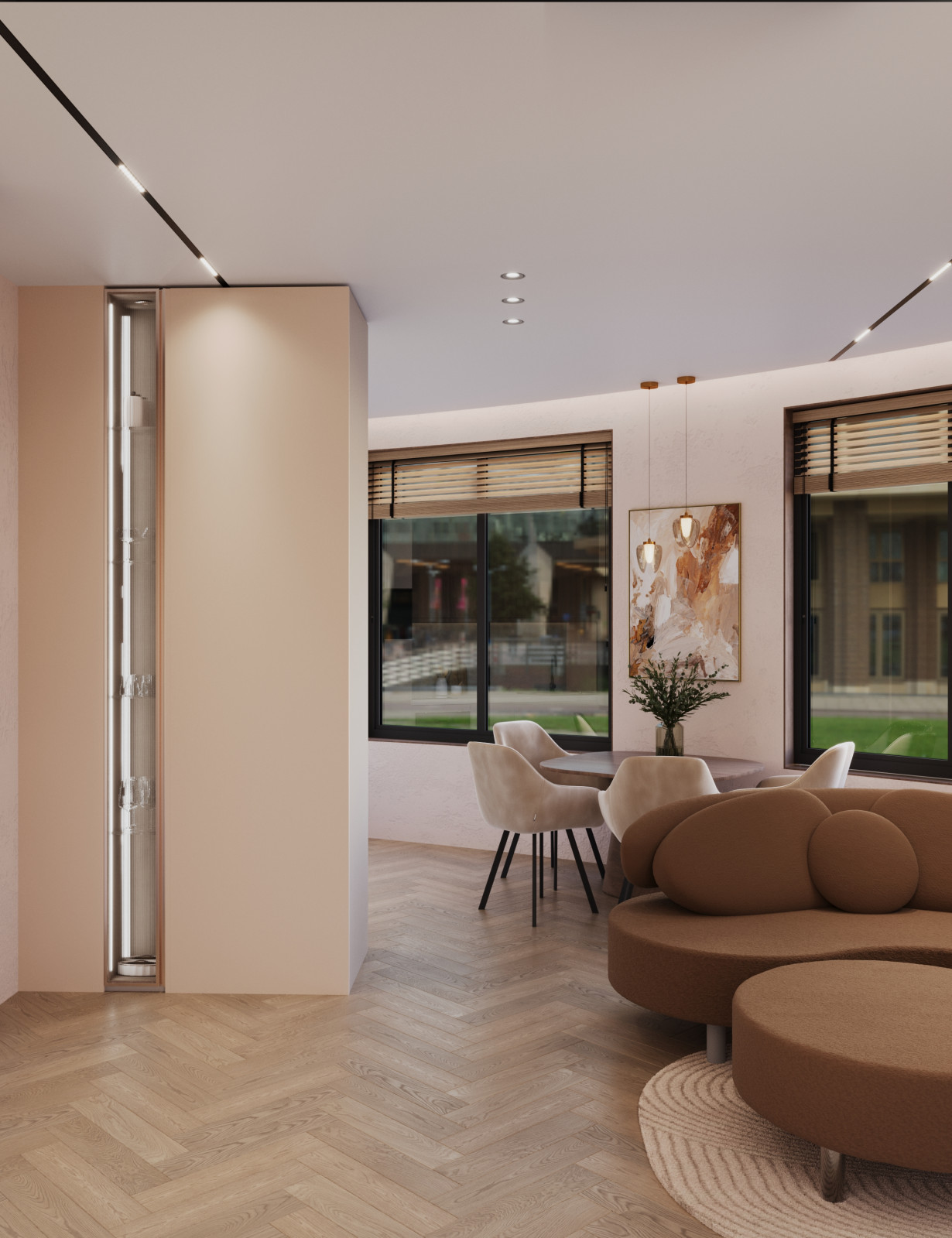 Квартира с радиальной стеной