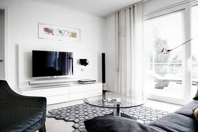 Wohnung G contemporary-vardagsrum