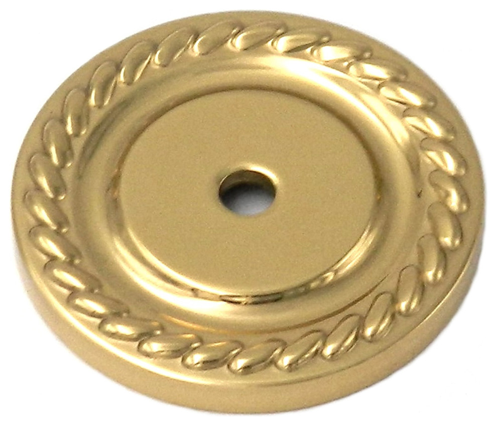 Polished Brass Annapolis Solid Brass Knob Backplate Traditional